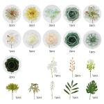 Künstliche Blumen Combo Grüne Blumen Mix Seidenblumen Dahlie Rosen mit Stielen für DIY Hochzeit Brautsträuße Babyparty Blumenarrangement Tischaufsätze Heimdekorationen