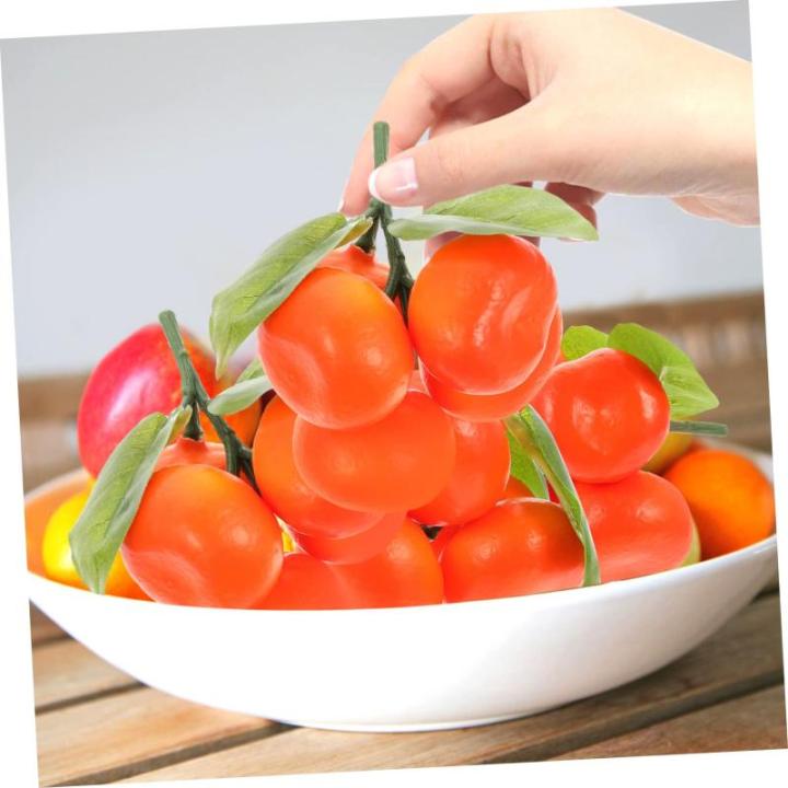 3 Sätze Simulation Orange Gefälschte Zitronen Obst Orange Spielzeug Dekorative Frucht Orange Küche Obst Photogratpy Requisiten Obst Fotografie Prop Obst Pflanzen 5 Stück * 3