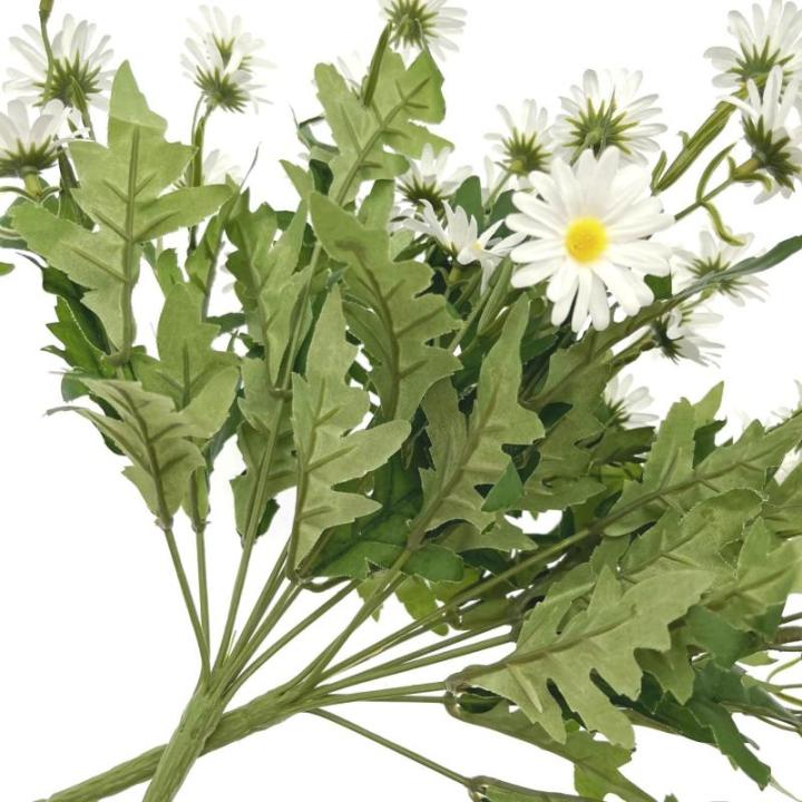 2 x witte margriet boeketten , kunstmatige witte madeliefjes boeket, faux madeliefje bos, margriet takken voor bloemenarrangement, bruiloft middelpunt decoraties