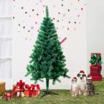 Pvc-kunstkerstboom, 120 cm, 180 takken, natuurgetrouw, kerstdecoratie, kerst, snel op te zetten, klapsysteem, moeilijk ontvlambaar en standaard, groen