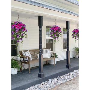Pansy Kunstbloemen als echte viooltjes, hangende planten, kunstbloemen, Pansy met hanglamp, hoogte 80 cm, kamerplant, struik, decoratieve plant, groene plant