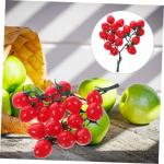 12 STK Simulierte Kirschtomaten Simulation Obstdekoration Mini-Cherry-Tomaten falsches Obst Künstliche Tomaten Dekorative Tomaten Zuhause gefälschte Fruchtstütze Hausbedarf PVC 