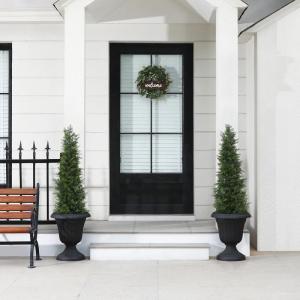 Kunstplant ceder 120 cm in pot, coniferen kunstmatig outdoor UV beschermd voor huis woonkamer tuin veranda decoratie (2 stuks)