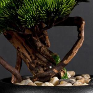Bonsai Künstliche Bonsai-Baum Pflanzen Dekoration Kunstpflanze Pflanze,Japanischer Feng Shui Pinien,Feng Shui Lucky Deko,Kunstbaum,Höhe Ca 43cm,GrüN
