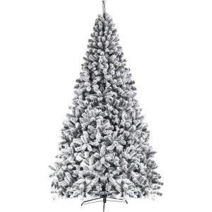 Kunstkerstbomen, dennenboom, pvc, kerstboom met metalen standaard, dennenboom, sneeuwboom met 1180 takken, kerstdecoratie familie, 235 cm
