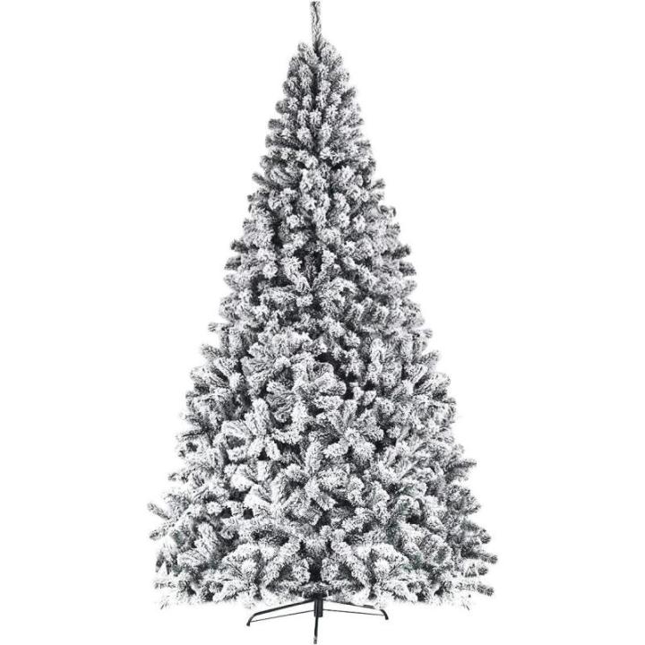 Kunstkerstbomen, dennenboom, pvc, kerstboom met metalen standaard, dennenboom, sneeuwboom met 1180 takken, kerstdecoratie familie, 235 cm