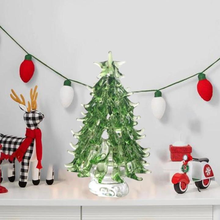 Glas-Weihnachtsbaum, Tisch-Weihnachtsbaum | Kleine Tisch-Weihnachtsbaum-Figur - Sammlerkunst-Glasstatue, Tisch-Weihnachtsbaum, Puppenhaus, Miniatur-Winterfiguren für die Weihnacht