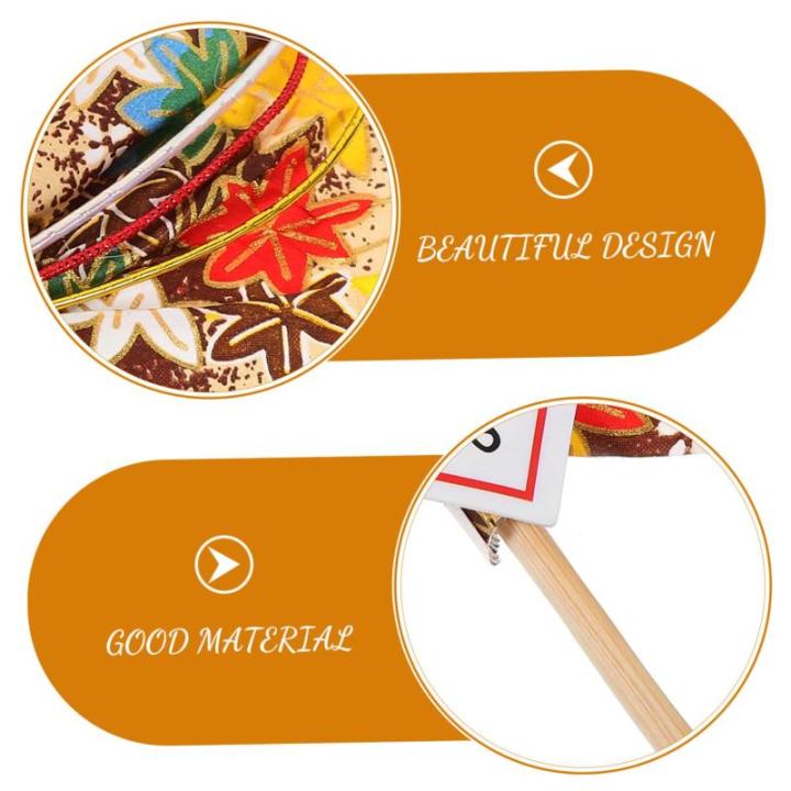 2st Blumenstab Japanische Kuchendekorationen Cupcake-kuchen-picks Blumendekor Japanische Cupcake-topper Diy-fan-pick Ostern Cupcake Picks Blumenarrangement-picks Hölzern Golden