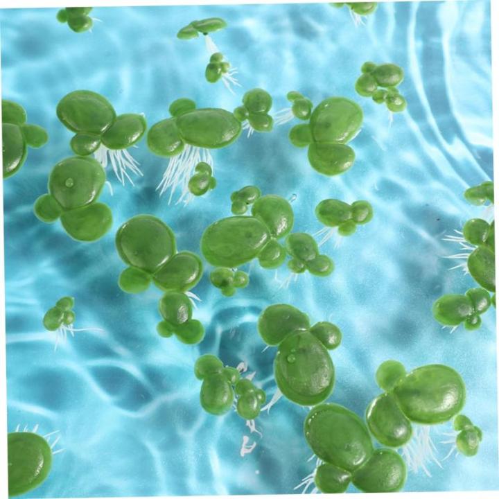 2 Sätze Wasserlinsen-Kunststoff Künstliche Pflanzen Artificial Pflanzen Künstliche Wasserpflanzen Simulierte Aquariumpflanzen Entengrütze Wasserlinsen-dekor Plastik 90 Stück *