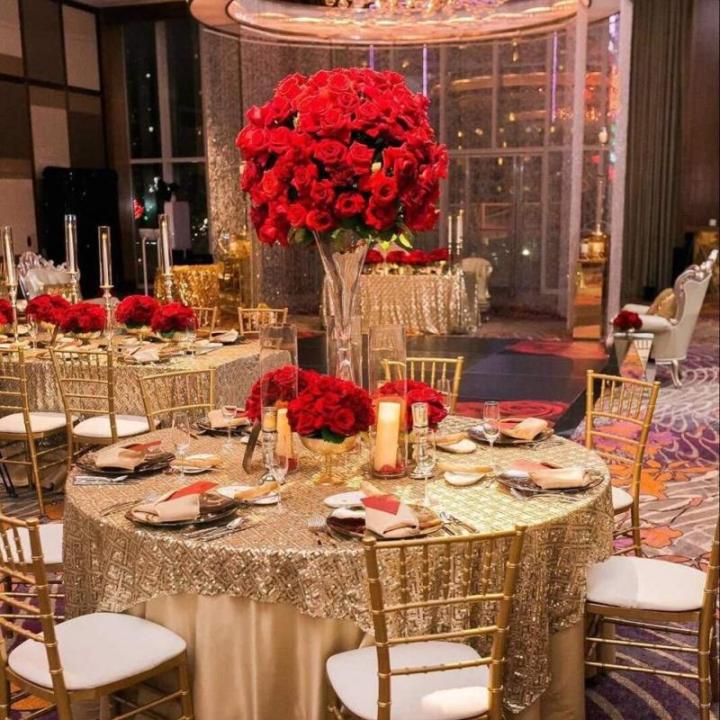 10 stuks kunstzijden rozen bloemen bruiloft boeketten (rood)