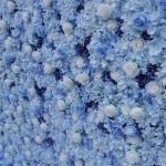 Blaue Und Weiße Blumenwandplatte, Künstliche Blumenwand, Wandblumen-Seidenrose, Blumenwandplatte, Verwendet Für Hochzeit, Gartenwand, Party, Kirchenwand, Bühnenhintergrund(2.4M