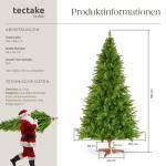 Künstlicher Weihnachtsbaum, naturgetreuer Tannenbaum künstlich mit Spritzguss- und PVC-Nadeln, biegbare Tannenzweige, pflegeleicht, Weihnachtsbaum künstlich als Weihnachtsdeko -