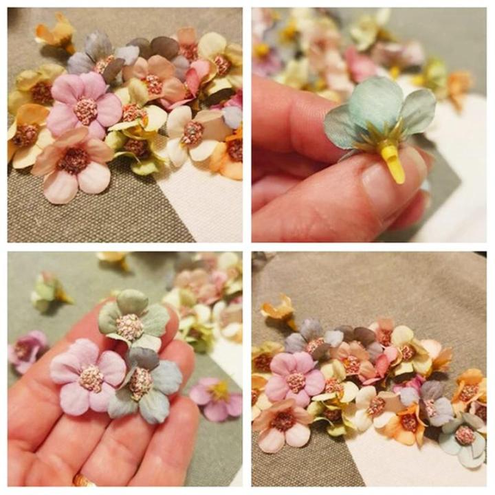 , 100 stuks, madeliefjes, mini-, kleurrijke mini-zijden bloemen, , decoratie voor tuin, bruiloft, feest, huis, doe-het-zelf knutselen, scrapbooking