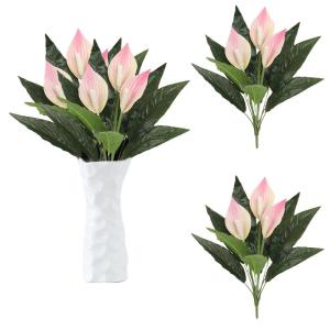 Kunstbloemen, kunstbloemen, kunstzonnebloem voor woondecoratie, moderne tafeldecoratie, bloemenvaas voor diner, kantoor, 1511