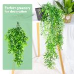 4 stuks , hangende bamboe, bladeren, hangplant, , hangend, 83 cm, plastic planten, hangend als echte kunst, hangplant, kunstmatige hangplant voor balkon, thuis