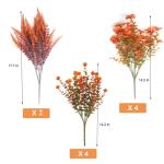 10 bundels kunstherfstbloemen, kunstherfstboeket, weerbestendig, herfst, balkonplanten, herfst, kunstbloemen als echte herfstdecoratie voor tuin, tafeldecoratie, woondecoratie