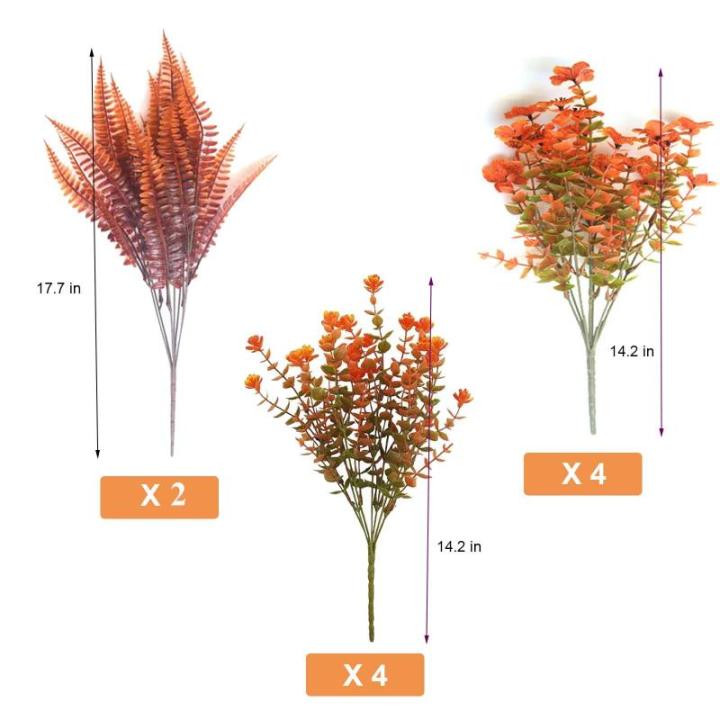 10 bundels kunstherfstbloemen, kunstherfstboeket, weerbestendig, herfst, balkonplanten, herfst, kunstbloemen als echte herfstdecoratie voor tuin, tafeldecoratie, woondecoratie