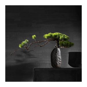 Künstlicher Bonsai-Baum Künstlicher Bonsai-Rotahornbaum, künstliche Pflanzen mit Steinvase, künstlicher Baum, Desktop-Dekoration, künstliche Blumen for Zuhause, Tisch, Büro, 