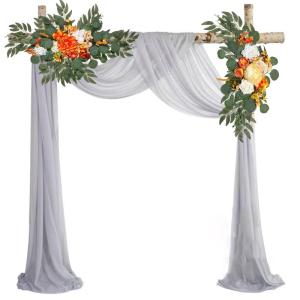 2 stuks bruiloftsboogbloemen, kunstbloemenarrangement, kunstbloemen swagset, welkomstborden, bloemendecoraties voor bruiloftsdecoratie, ceremonie en (#4)