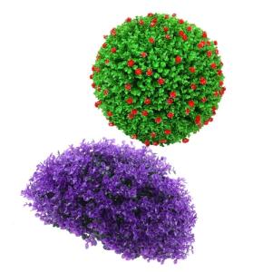 2St Dekorative Grasbälle für den Garten künstlicher Formschnitt künstliche Buchsbaumkugeln Garden Decoration Künstliche Pflanzenkugel gefälschte Pflanzenkugeln imitierter Gra
