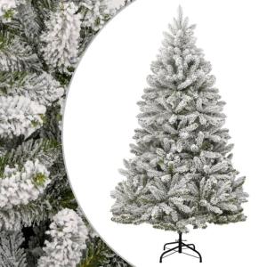 Tannenbaum Kunstbaum mit PVC-Spitzen, Weihnachtsdeko Dekobaum für Innen Außen Künstlicher Weihnachtsbaum Klappbar Beschneit 270 cm