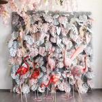 2 M * 2 M / 6,5 * 6,5 FTBlumenwandhintergrundwand Simulierte Blumenwanddekoration Pflanzenwand Hochzeit BlumenkunstSeidenhortensien-Blumenpaneel Für Fotohintergrund Home Party(F)