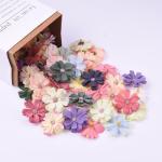 50 stuks bloemen om te knutselen, bloemendecoratie, kleurrijke kunstbloemkoppen, decoratie, zijden bloemen voor knutselen, om te knutselen, klein voor bruiloft,
