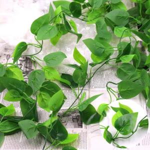 Kunstmatige klimopslinger kunstmatige hangende planten binnenshuis, hangende mandplanten, kunstmatige hangende planten buiten, valse klimop hangende wijnstokken voor thuis, muur, b