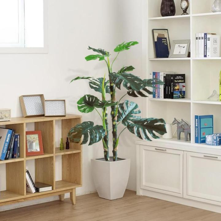 Monstera Monstera , 150 cm, ziet eruit als echt, Monstera decoratieve kunstplant voor thuis, woonkamer, slaapkamer, kantoor, tuin