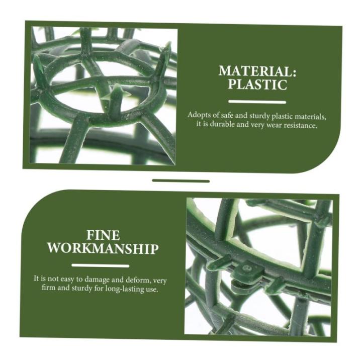 10 stuks Plastic Bloemen Bal Stand Wanden Kamerplant Plank Groen Kogel Frame Tuin Trellis Kunstmatige Vorm Snijbal Vormgeving Houten Bruiloft Plastic Dispenser Cirkel