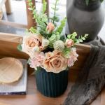 Kunstbloemen, rozen, roze roos, kunstbloemen, zijden bloemen, boeket, boeket voor huis, keuken, tafel, centerpieces, bruiloft, arrangenment, binnen en buiten, decoratie