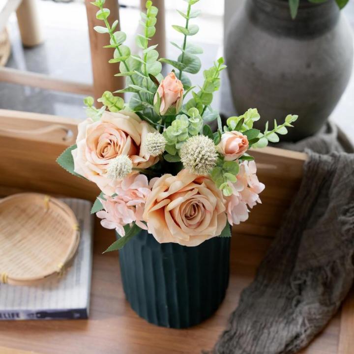Kunstbloemen, rozen, roze roos, kunstbloemen, zijden bloemen, boeket, boeket voor huis, keuken, tafel, centerpieces, bruiloft, arrangenment, binnen en buiten, decoratie