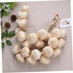 3 Sätze Künstlicher Knoblauch Gefälschter Knoblauch Gefälschtes Gemüse Knoblauch Fotografie Requisiten Knoblauch-Modell Schaumgemüse Knoblauchzopf Künstlicher Kohl 2 Stück 