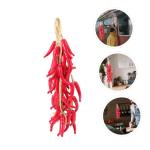 1 Satz Simulierte Hängende Knoblauchspieße Wohnraumdeko Ladeneinrichtung Paprika Dekoration Chili-Pfeffer-anhänger Pfeffer Für Bauernhausdekor Realistische Paprikaverzierungen 