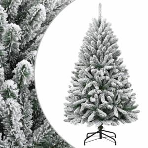 Tannenbaum Kunstbaum mit PVC-Spitzen, Weihnachtsdeko Dekobaum für Innen Außen Künstlicher Weihnachtsbaum Klappbar Beschneit 120 cm