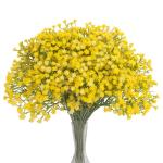 Gypsophila , 10 stuks, Gypsophila , sluierkruid, namaakbloemen, boeketten voor bruiloft, bruid, feest, thuis, herfstdecoratie (geel)