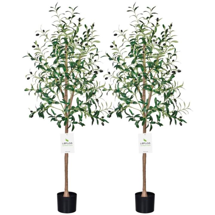 150cm künstliche Olivenbäume, nur für den Innenbereich mit lebendigem Stamm, verstellbarem Zweig und prallen Oliven, deko für Büro, Laden, Wohnung und Party