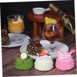 Fake Kuchen künstliche Kuchen 4 Stücke Simulation Kuchen Gefälschte Kuchen Dessert Modelle Kuchen Requisiten Shop Zubehör Dekorative Realistisches Essen