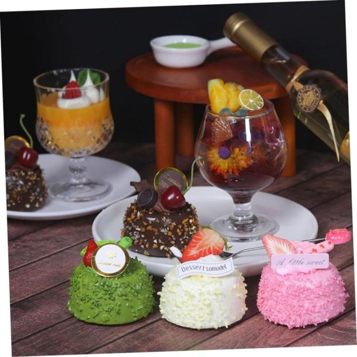 Fake Kuchen künstliche Kuchen 4 Stücke Simulation Kuchen Gefälschte Kuchen Dessert Modelle Kuchen Requisiten Shop Zubehör Dekorative Realistisches Essen