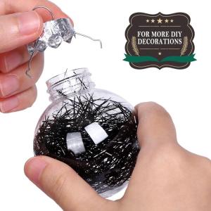 , zwart, 24 stuks, kerstboomversiering, kerstdecoratie voor Kerstmis, feest, 6 cm