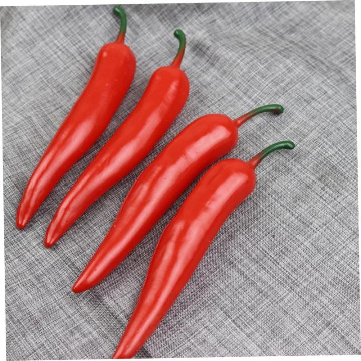 5 Sätze Simulationsmodell Paprika Falscher Chili Schäumt Chili Auf Food-Modell-Requisite Realistische Paprika Gefälschte Chilischoten Gemüse Falsches Chili Poly-Drache 5 Stück