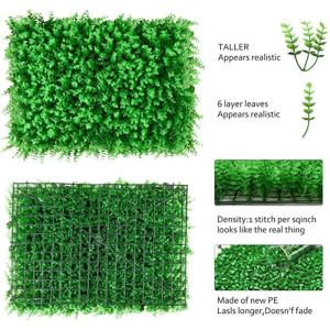 12 stuks kunstheggen, wand, 60 x 40 cm, kunstscherm, achtergrond, plantenwand, klimop, inkijkbescherming voor huis en tuindecoratie