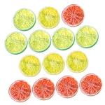30 STK Nachahmung Einer Zitronenscheibe gefälschte Zitronenscheiben Früchte Fotorequisite künstliche früchte kaffeebecher Grapefruit-Ornamente künstliche Zitronenscheiben PVC