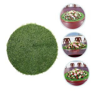 2st Schachtdeckel Dekoration Rasen Grasmatte Kunstrasen Für Terrasse Tischdekoration Für Die Dekoration des Esstisches Kunstrasenteppich Im Freien Platzdeckchen Green Plastik