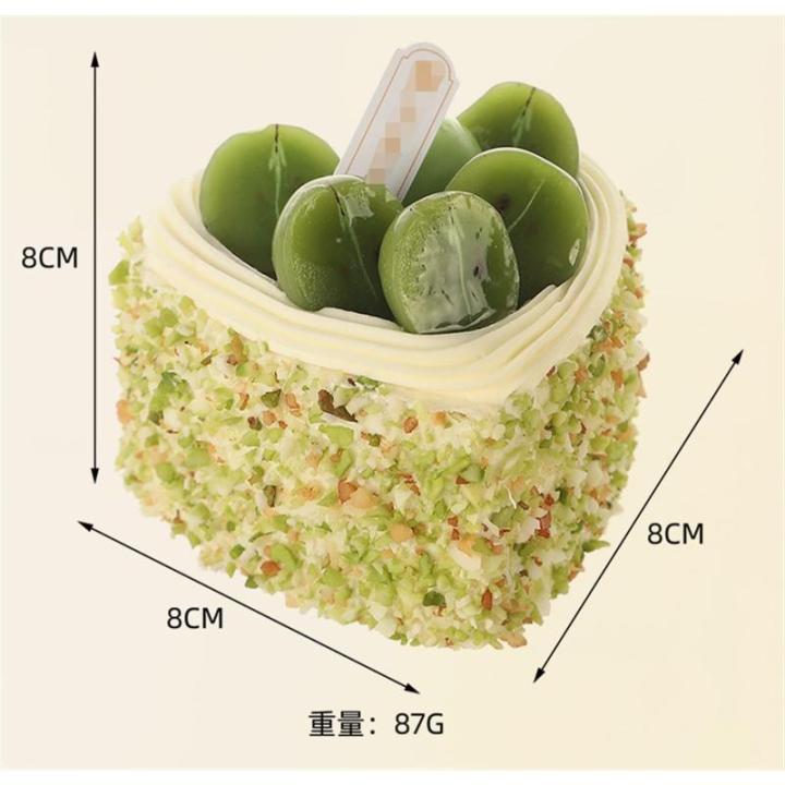 Fake Kuchen künstliche Kuchen 6PCS Dessert Gefälschte Kuchen Modell Einrichtungs Fotografie Requisiten Hause Dekoration Herz Form Realistisches Essen(B)