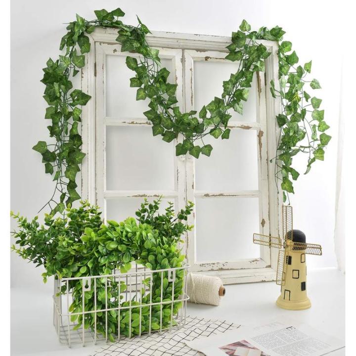 Kunstklimopslinger 2 meter, 12 stuks, , balkonplanten, decoratie, hangslinger, voor bruiloft, kantoor, keuken, tuin, feest, wanddecoratie