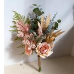 , planten, zijden bloemstukken, bruiloftsboeketten, decoraties, kunststof bloementafeldecoratie voor thuis, keuken, tuin, feestdecoratie (champagne roze roos)