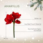 Amaryllis, 68cm, rood, Real Touch