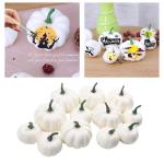 12 stuks kunstpompoenen, decoratieve pompoen, kunstplantset voor Halloween, decoratie, herfstdecoratieset, 6 groot + 6 klein