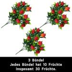 Fake Flowers 1308 , 30 stuks, , groene bladeren, kunstmatige decoratieve takken, kunst voor doe-het-zelf boeket, bruidsboeket, boeket, kunstboeket, bruiloft